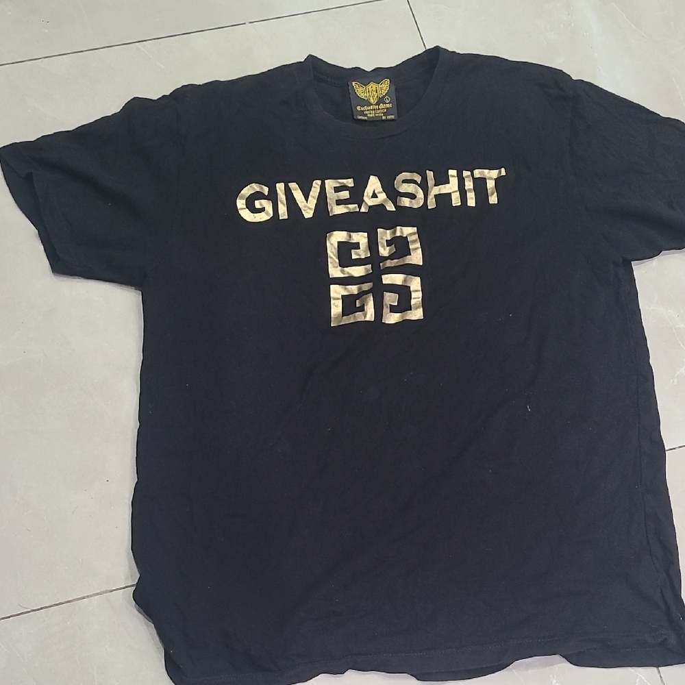 Black Gold Geometric Short Sleeve Tee